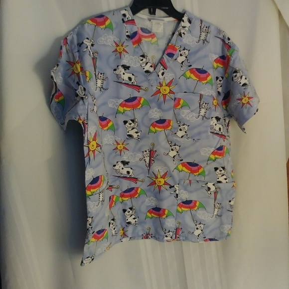Peaches Scrub Shirt